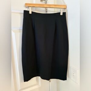 Eileen Fisher Classic Black Ponte Knit  Women's Pencil Skirt S